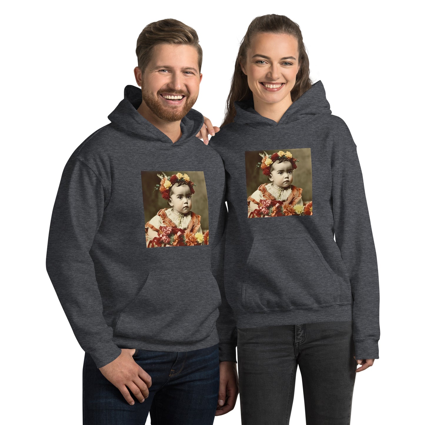 Hoodie Unisex / Air Spun Cotton / Portrait Magdalena Frida I