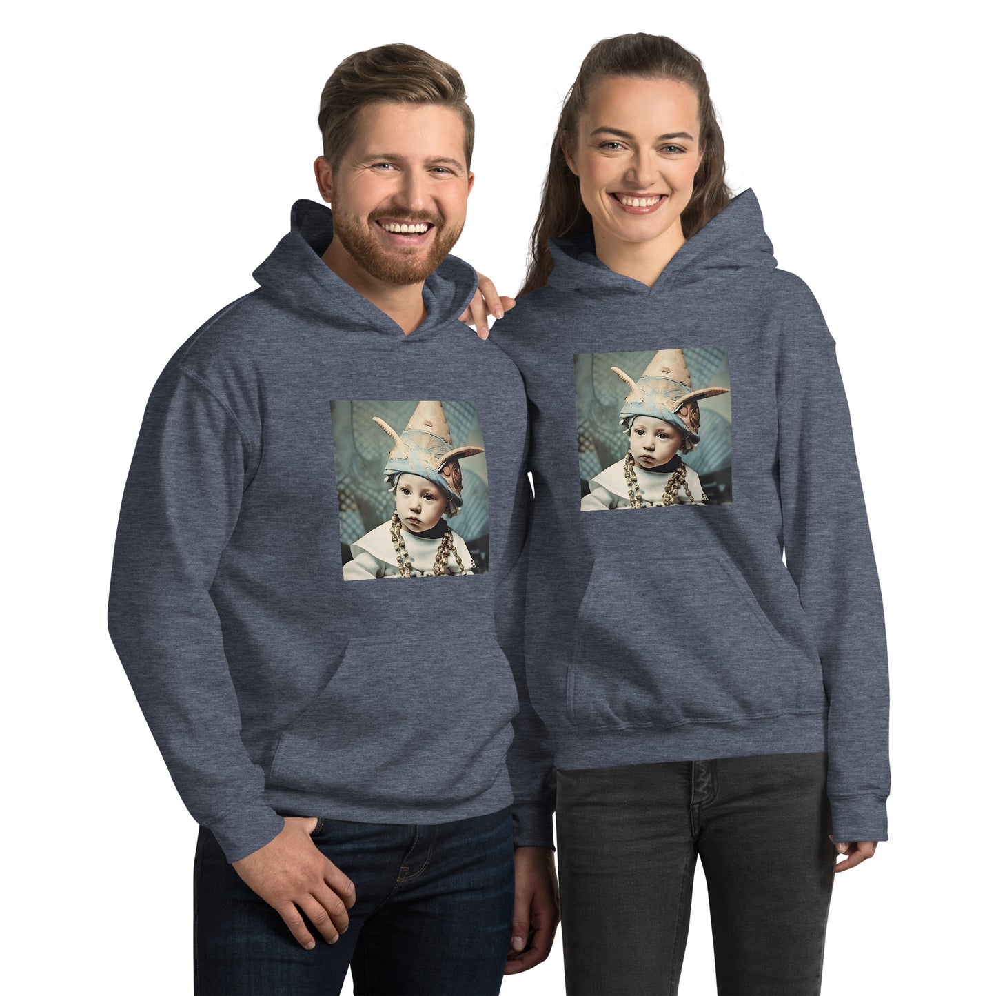 Hoodie Unisex / Air Spun Cotton / Portrait Akhenaten Amenhotep II