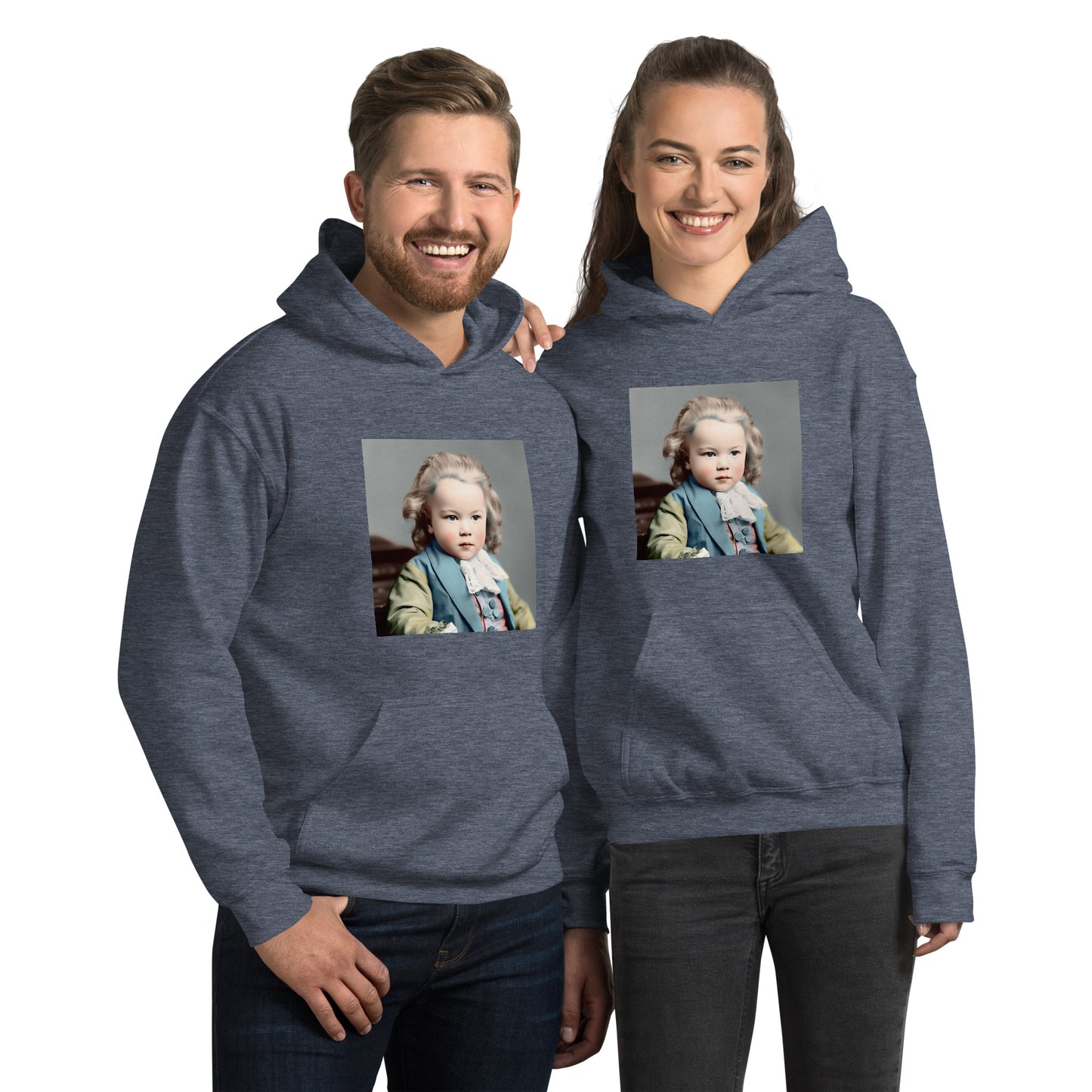 Hoodie Unisex / Air Spun Cotton / Portrait Johann Sebastian V