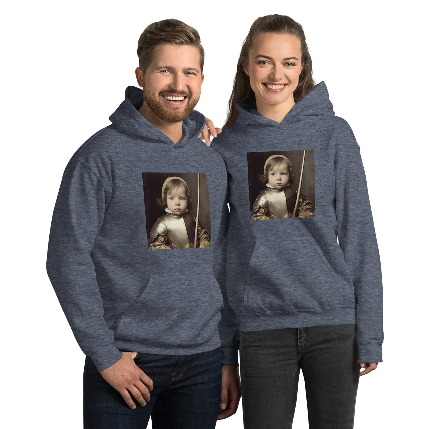 Hoodie Unisex / Air Spun Cotton / Portrait Jeanne 'Joan' Arc II