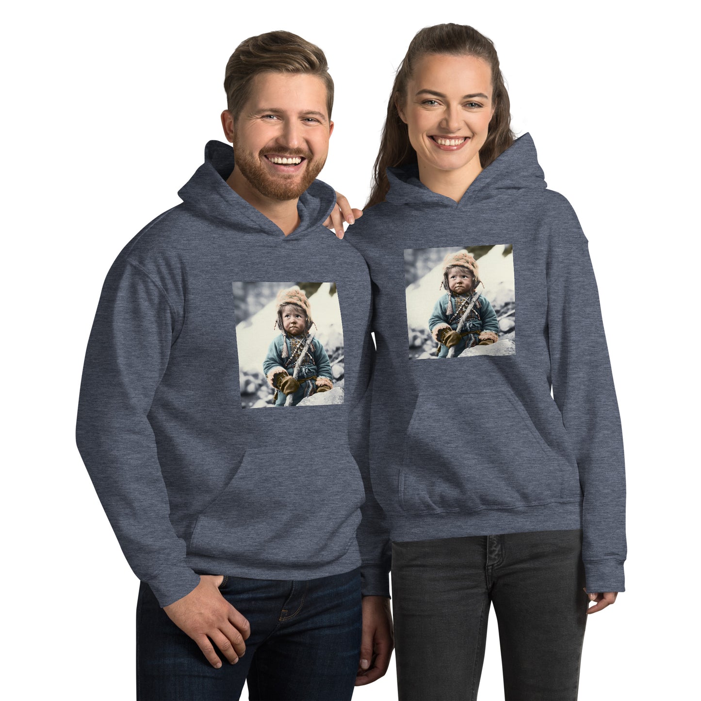 Hoodie Unisex / Air Spun Cotton / Portrait Ötzi Tisenjoch II