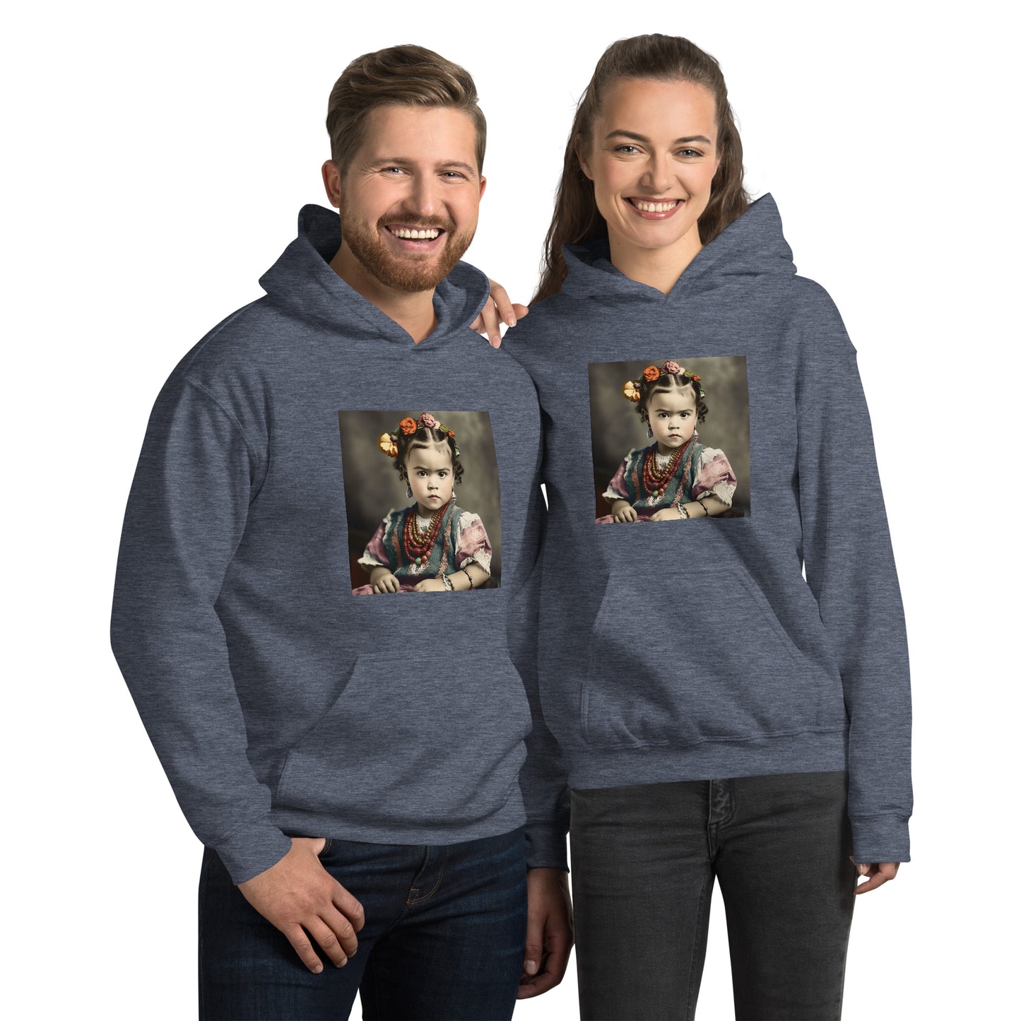 Hoodie Unisex / Air Spun Cotton / Portrait Magdalena Frida VIII