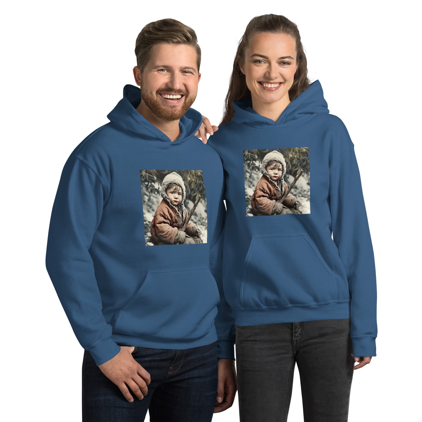 Hoodie Unisex / Air Spun Cotton / Portrait Ötzi Tisenjoch I