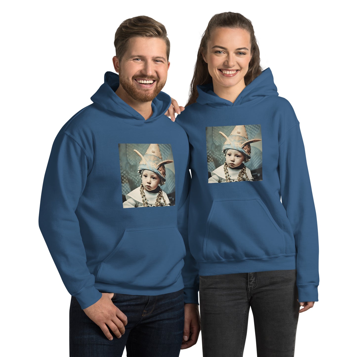 Hoodie Unisex / Air Spun Cotton / Portrait Akhenaten Amenhotep II