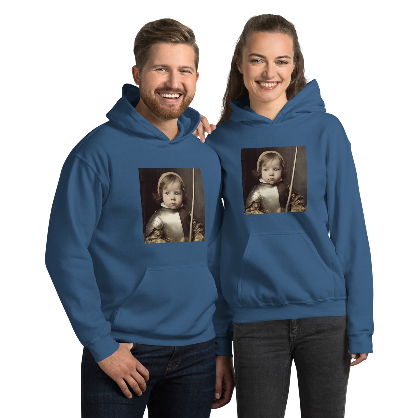 Hoodie Unisex / Air Spun Cotton / Portrait Jeanne 'Joan' Arc II