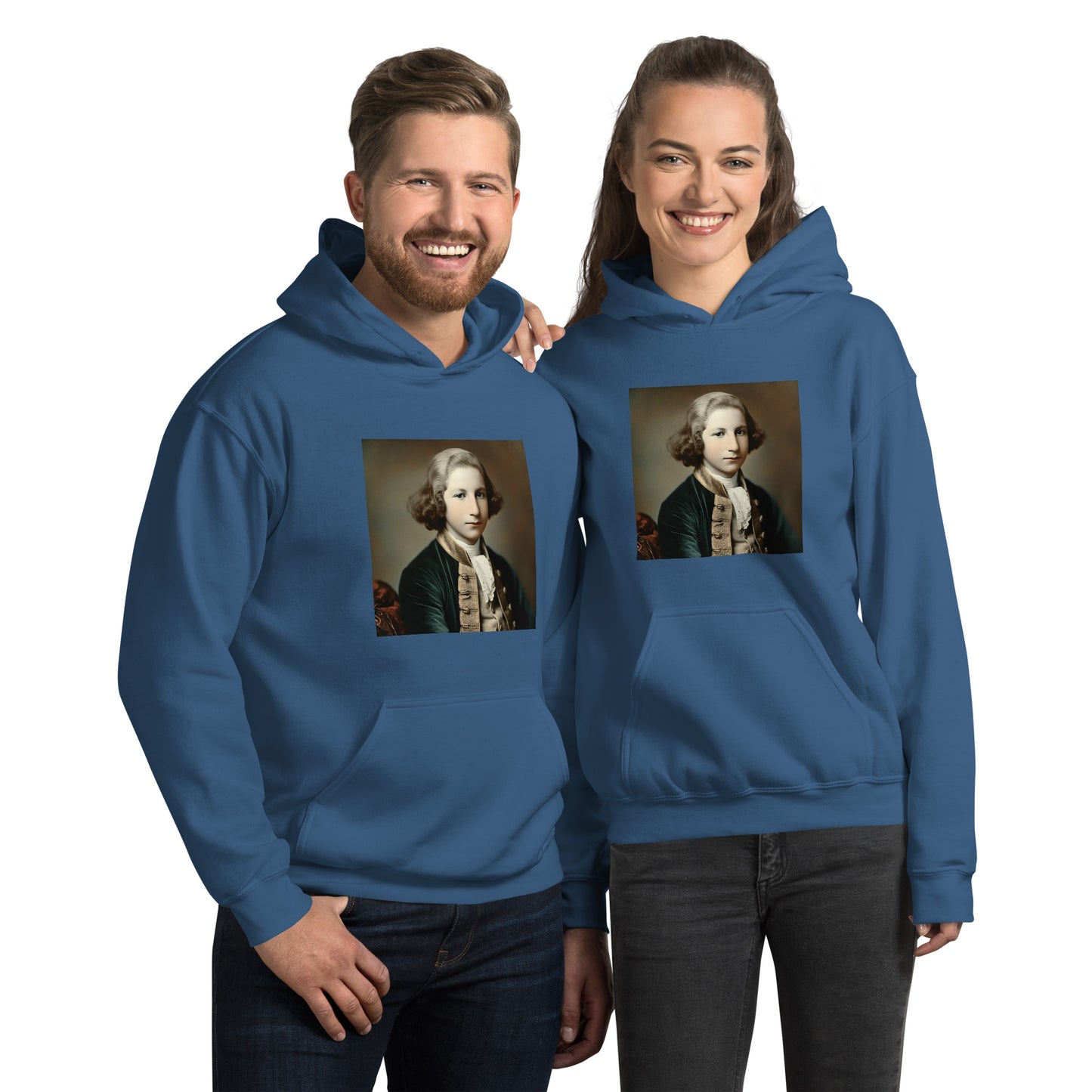 Hoodie Unisex / Air Spun Cotton / Portrait George Augustine I