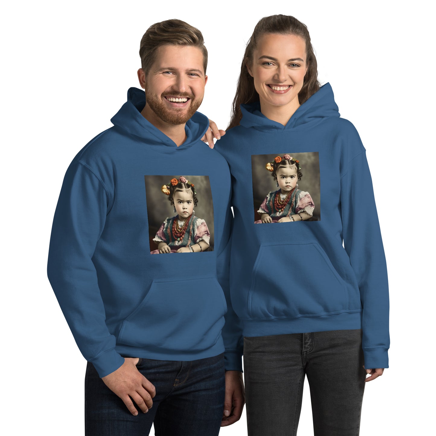 Hoodie Unisex / Air Spun Cotton / Portrait Magdalena Frida VIII