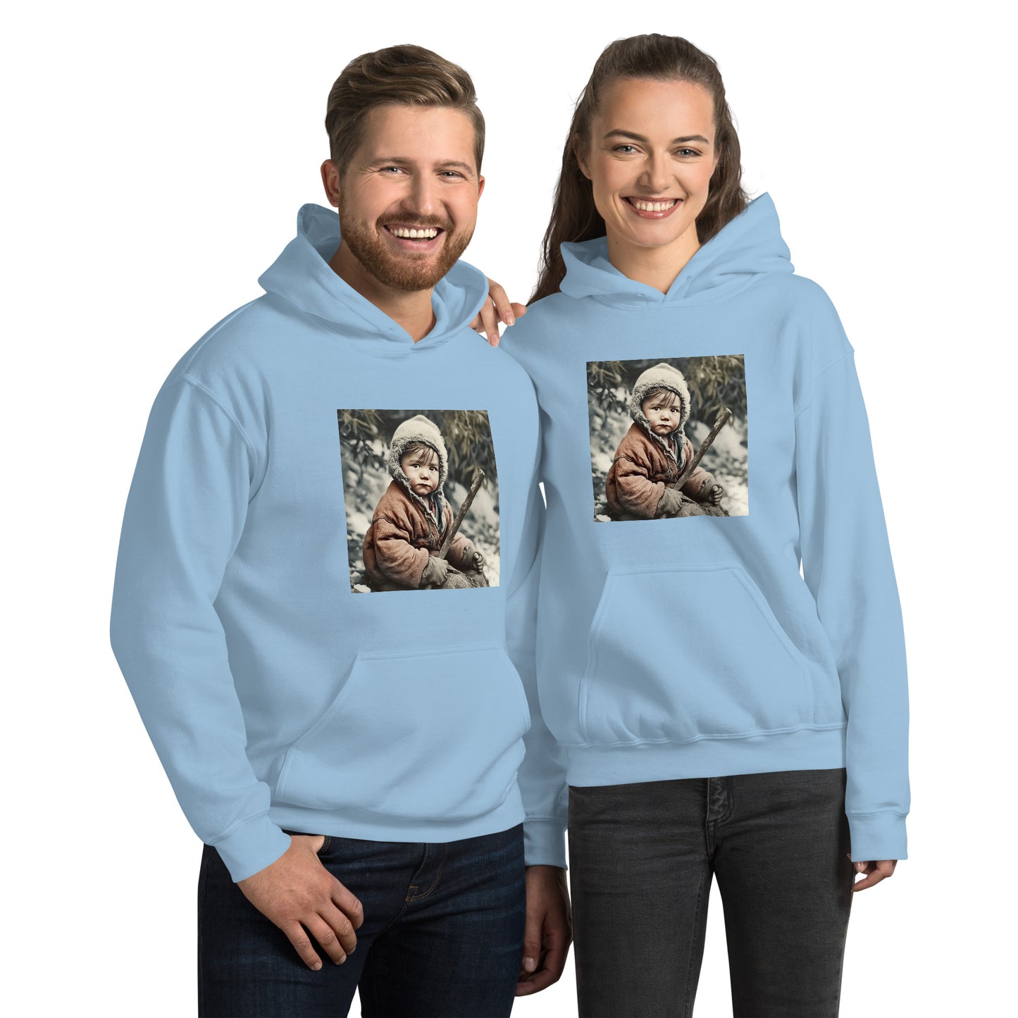 Hoodie Unisex / Air Spun Cotton / Portrait Ötzi Tisenjoch I