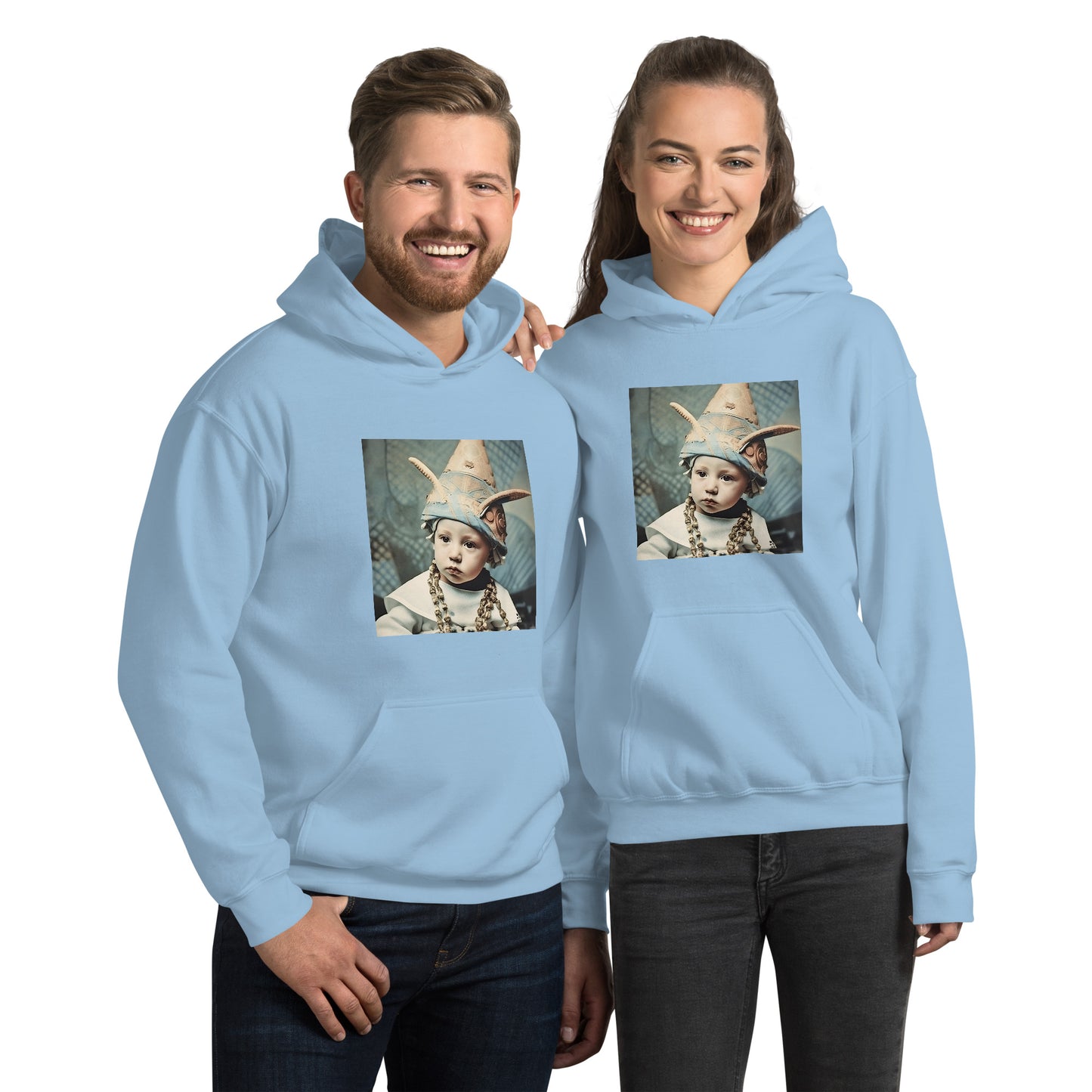 Hoodie Unisex / Air Spun Cotton / Portrait Akhenaten Amenhotep II