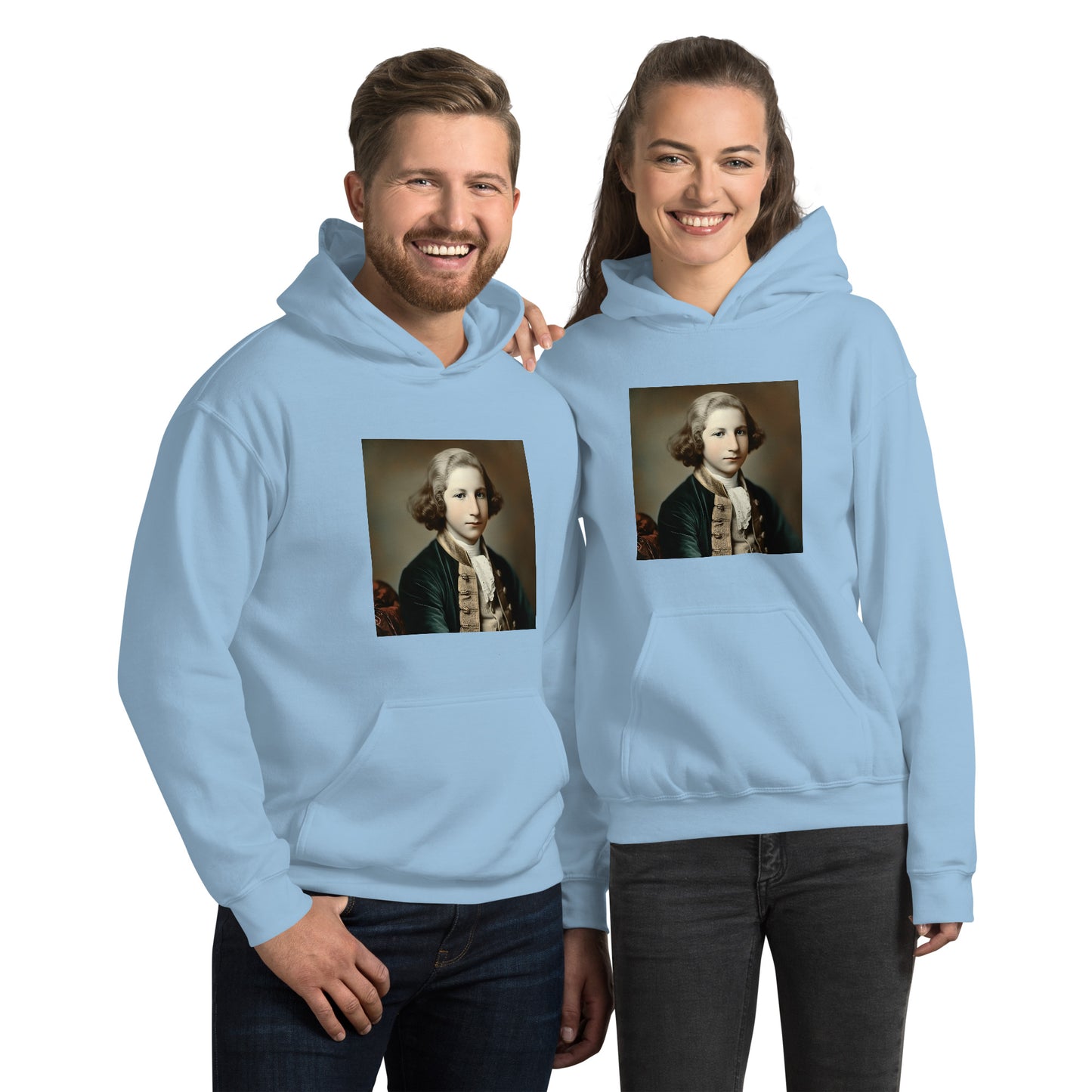 Hoodie Unisex / Air Spun Cotton / Portrait George Augustine I