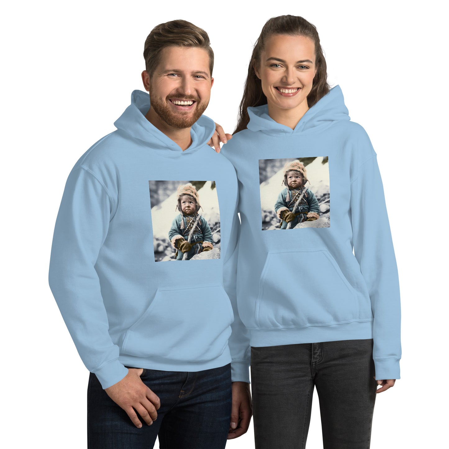 Hoodie Unisex / Air Spun Cotton / Portrait Ötzi Tisenjoch II