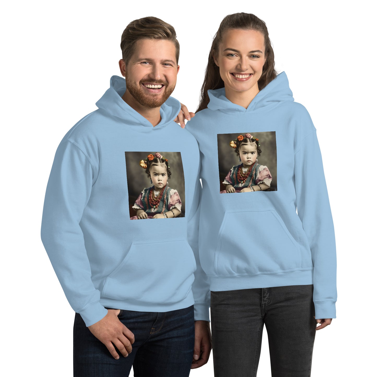 Hoodie Unisex / Air Spun Cotton / Portrait Magdalena Frida VIII