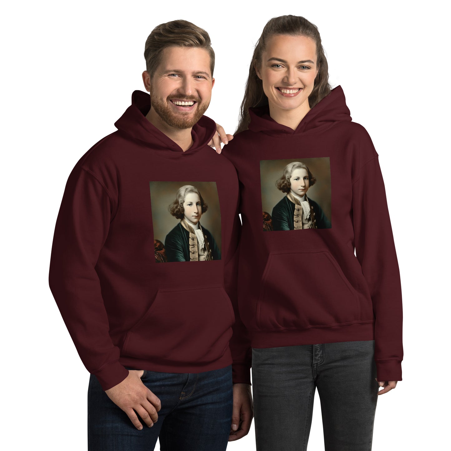 Hoodie Unisex / Air Spun Cotton / Portrait George Augustine I