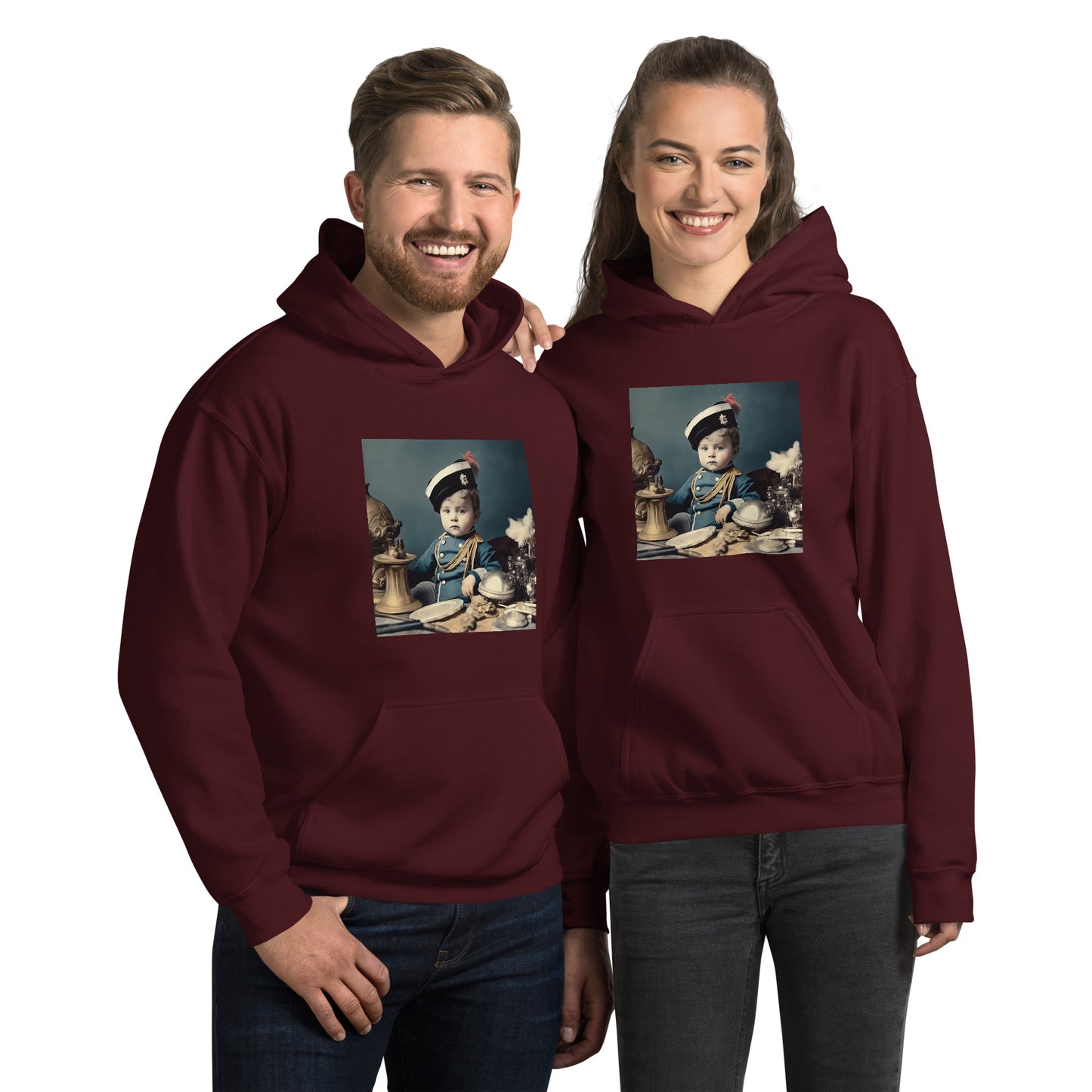 Hoodie Unisex / Air Spun Cotton / Portrait Napoleon Carlo VIII