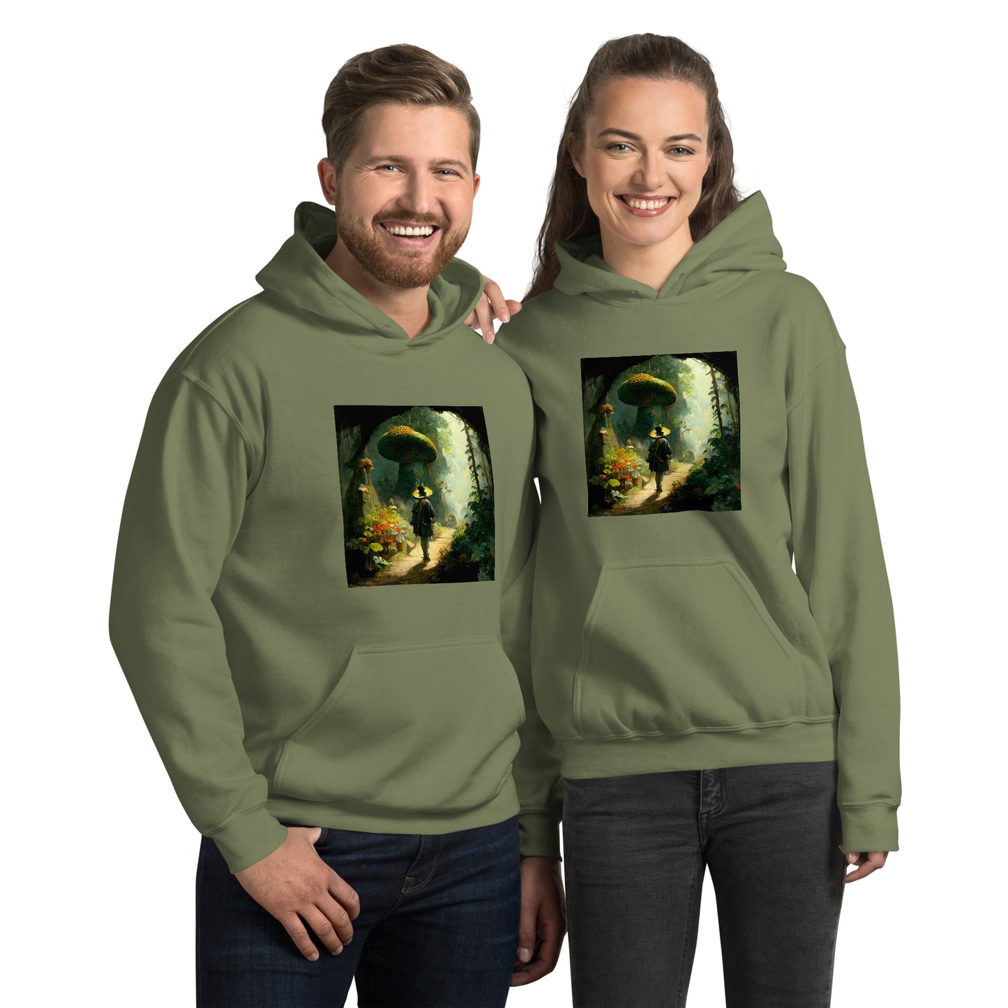 Hoodie Unisex / Air Spun Cotton / Fairytale Forest #2