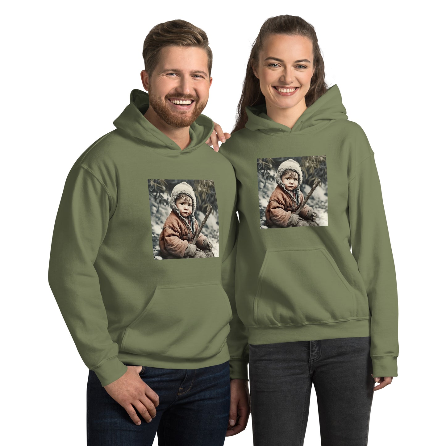 Hoodie Unisex / Air Spun Cotton / Portrait Ötzi Tisenjoch I