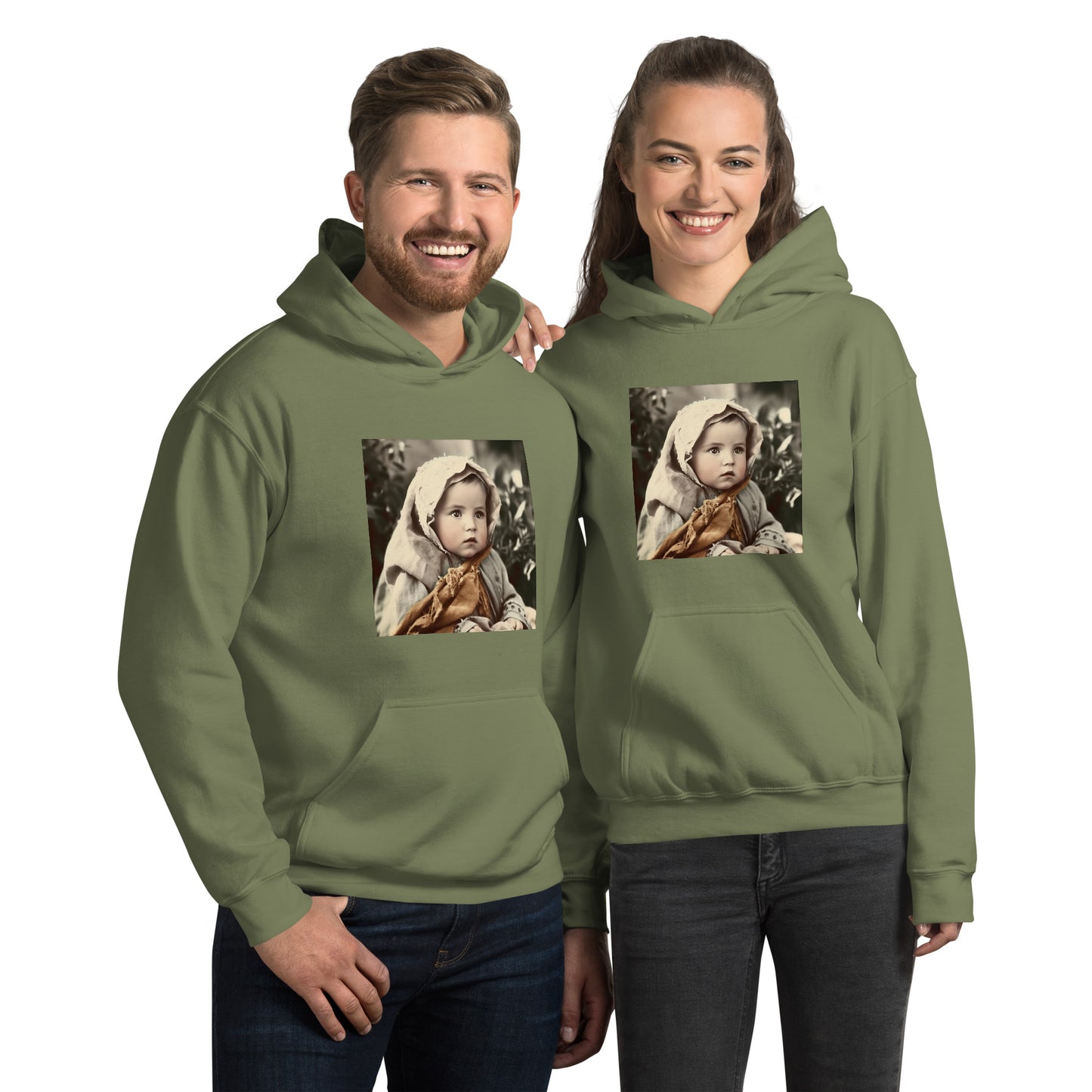 Hoodie Unisex / Air Spun Cotton / Portrait Jesus Nazareth I