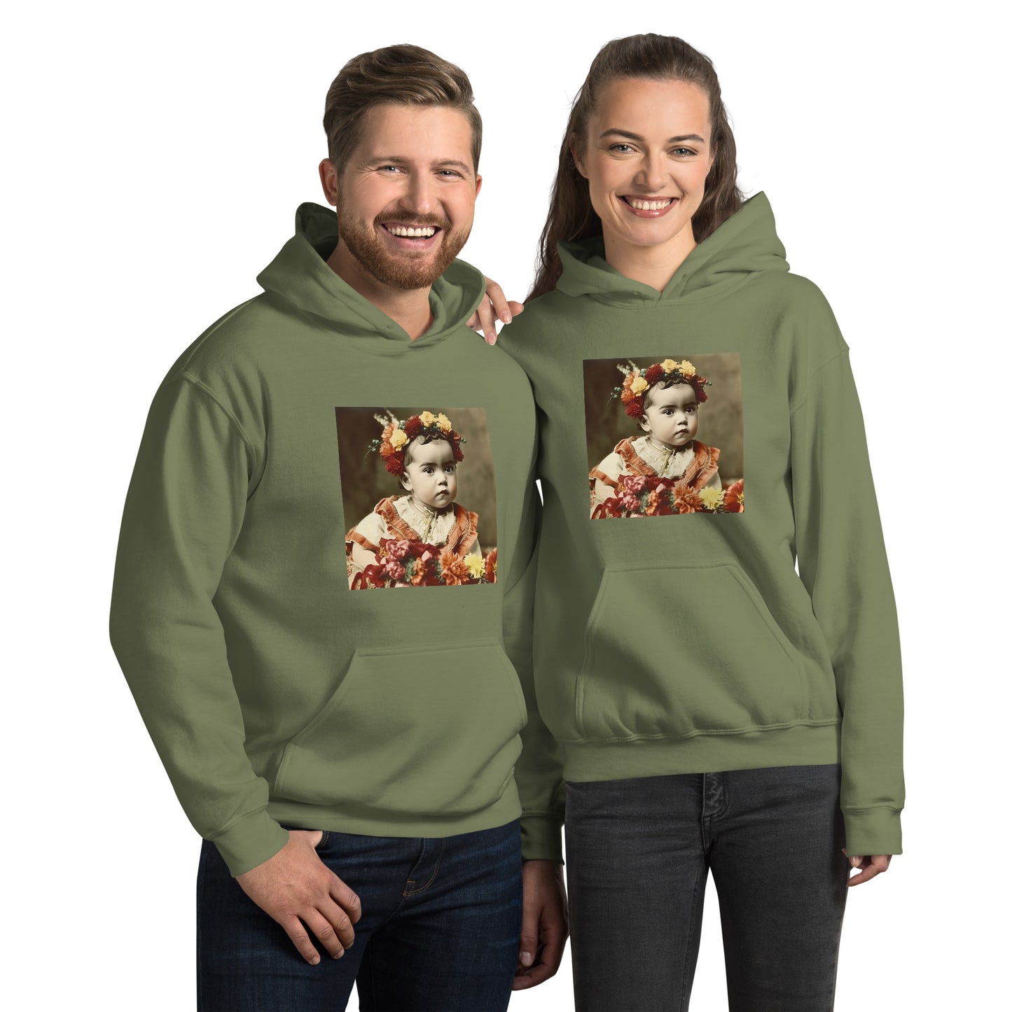 Hoodie Unisex / Air Spun Cotton / Portrait Magdalena Frida I