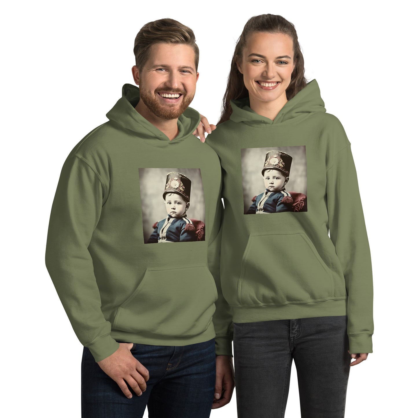 Hoodie Unisex / Air Spun Cotton / Portrait Napoleon Carlo III