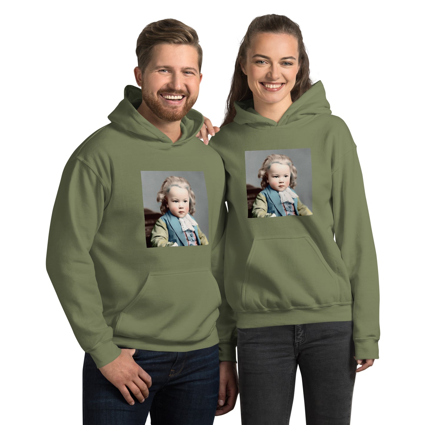 Hoodie Unisex / Air Spun Cotton / Portrait Johann Sebastian V