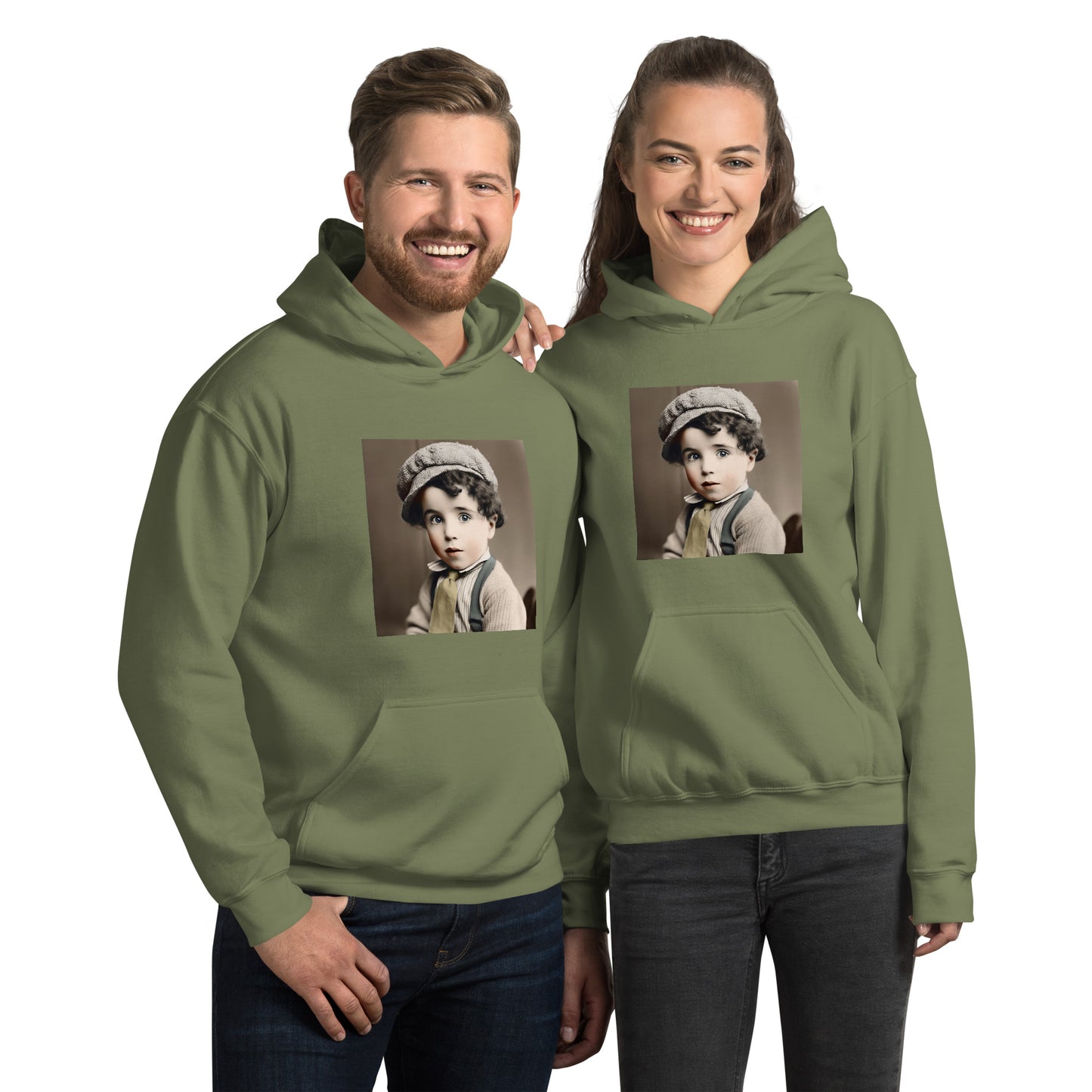 Hoodie Unisex / Air Spun Cotton / Portrait Charles 'Charlie' Spencer III