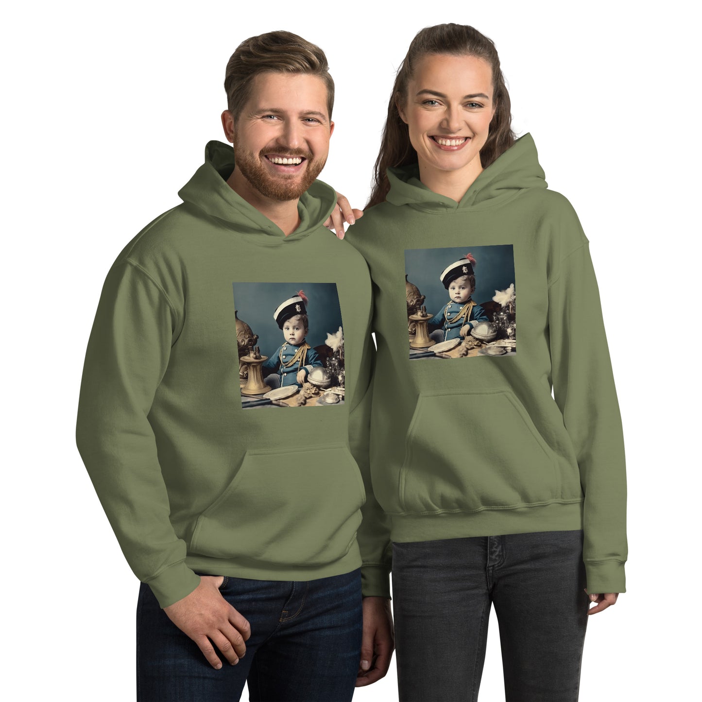 Hoodie Unisex / Air Spun Cotton / Portrait Napoleon Carlo VIII