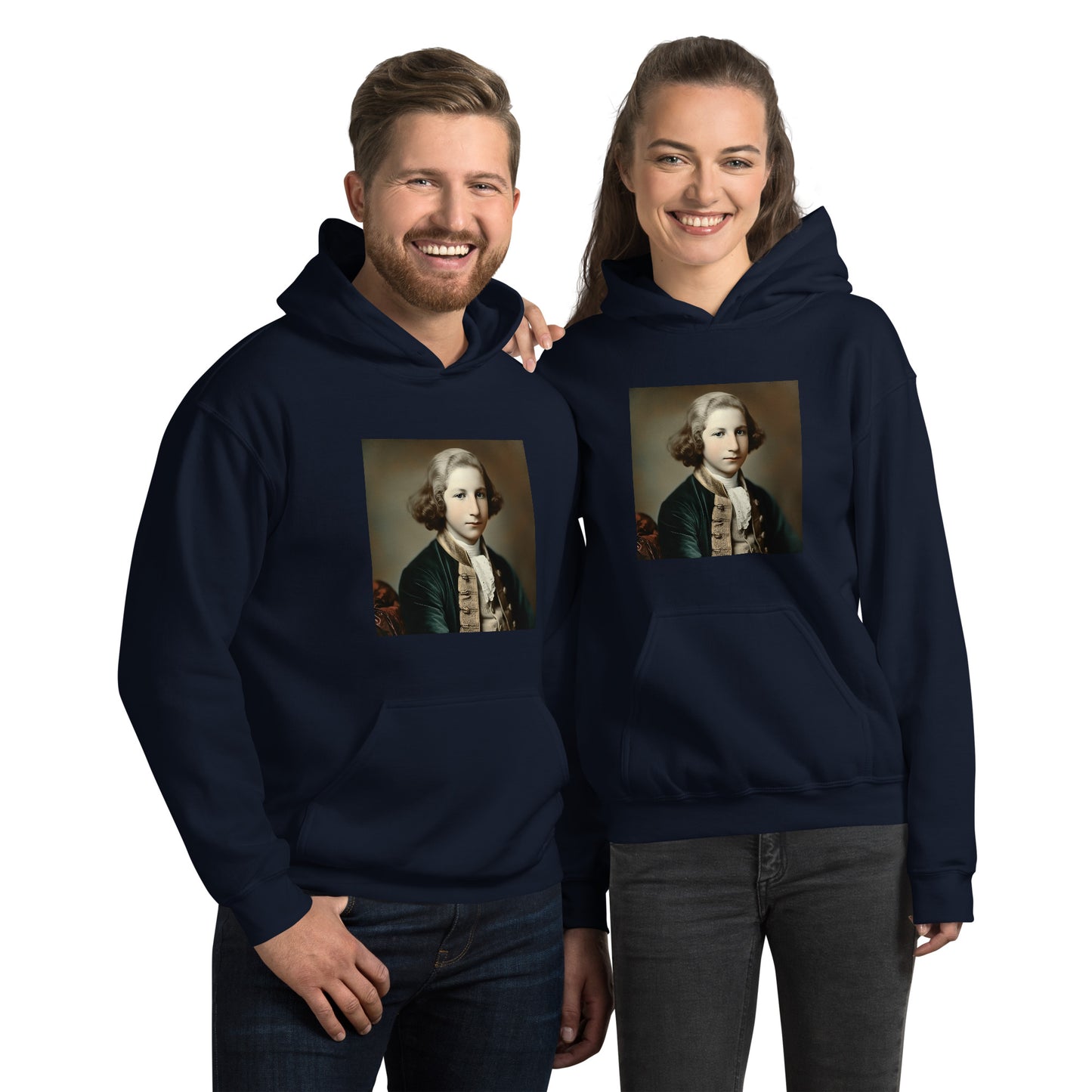 Hoodie Unisex / Air Spun Cotton / Portrait George Augustine I