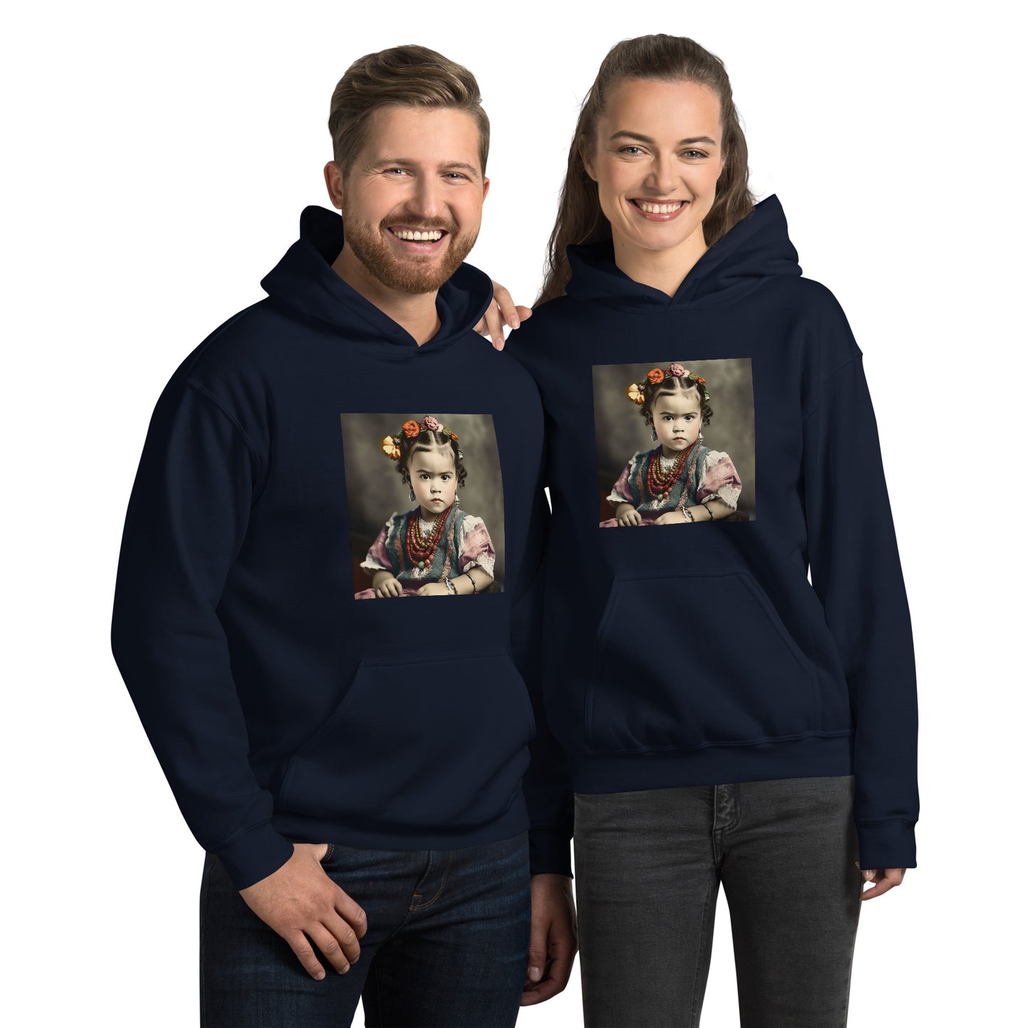 Hoodie Unisex / Air Spun Cotton / Portrait Magdalena Frida VIII