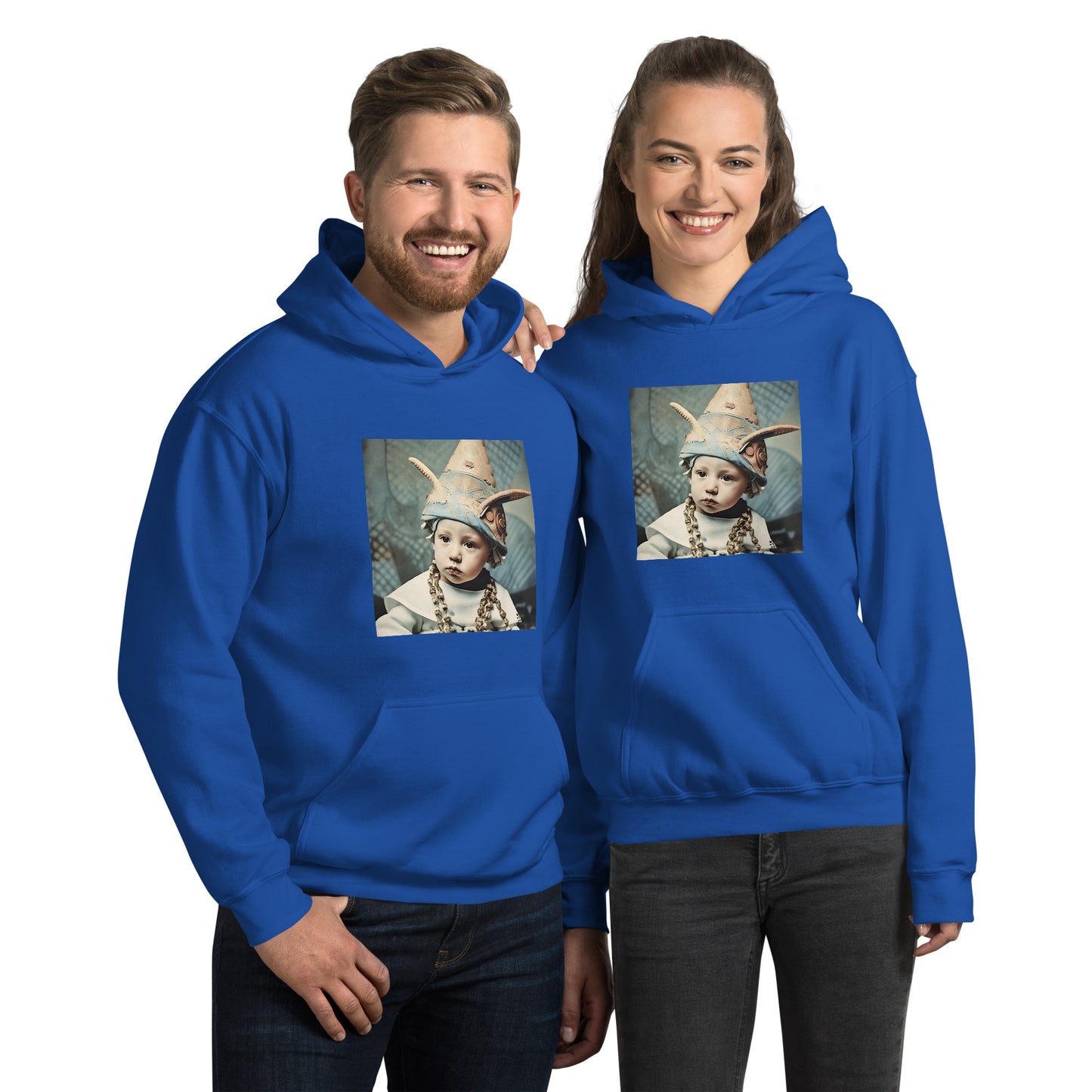 Hoodie Unisex / Air Spun Cotton / Portrait Akhenaten Amenhotep II