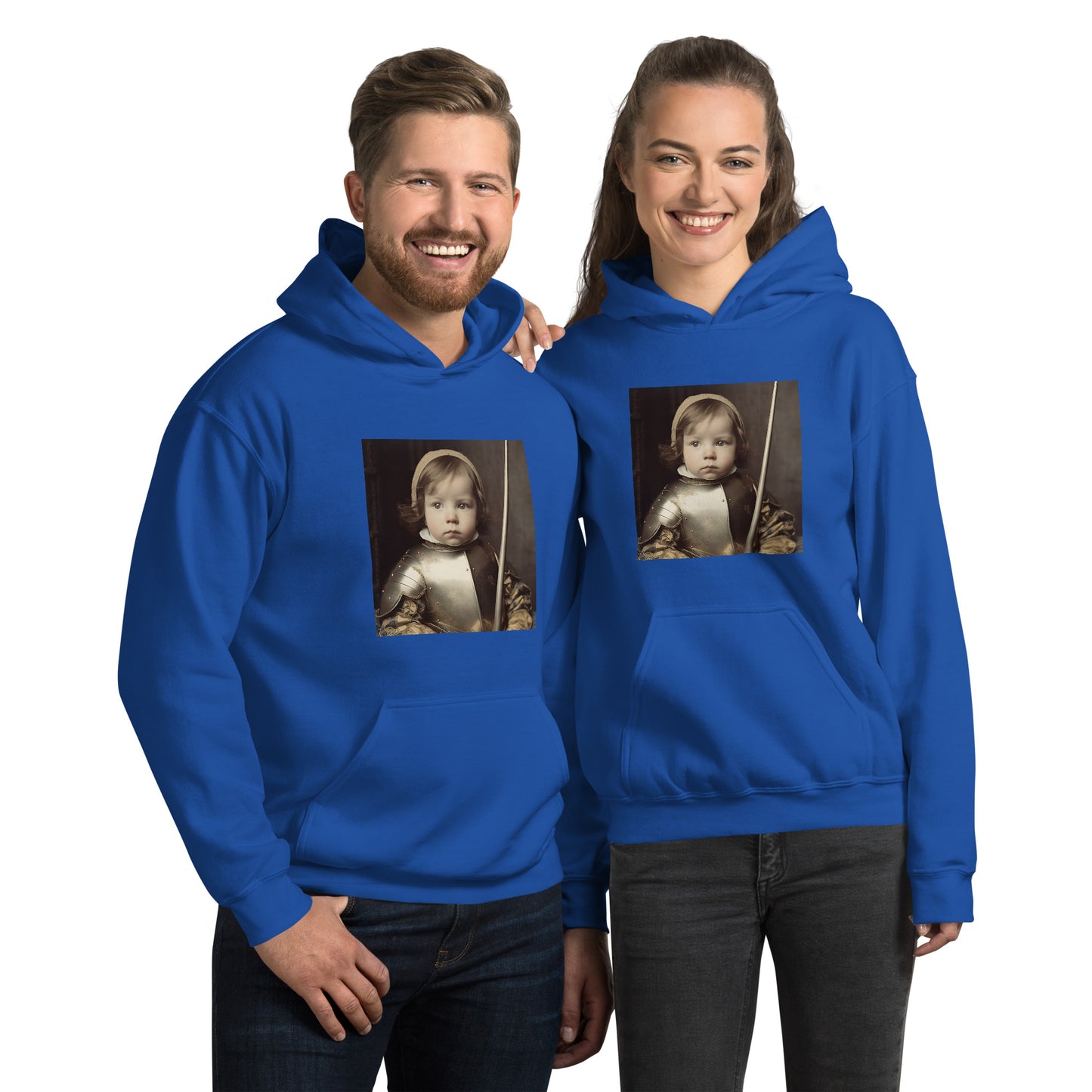 Hoodie Unisex / Air Spun Cotton / Portrait Jeanne 'Joan' Arc II