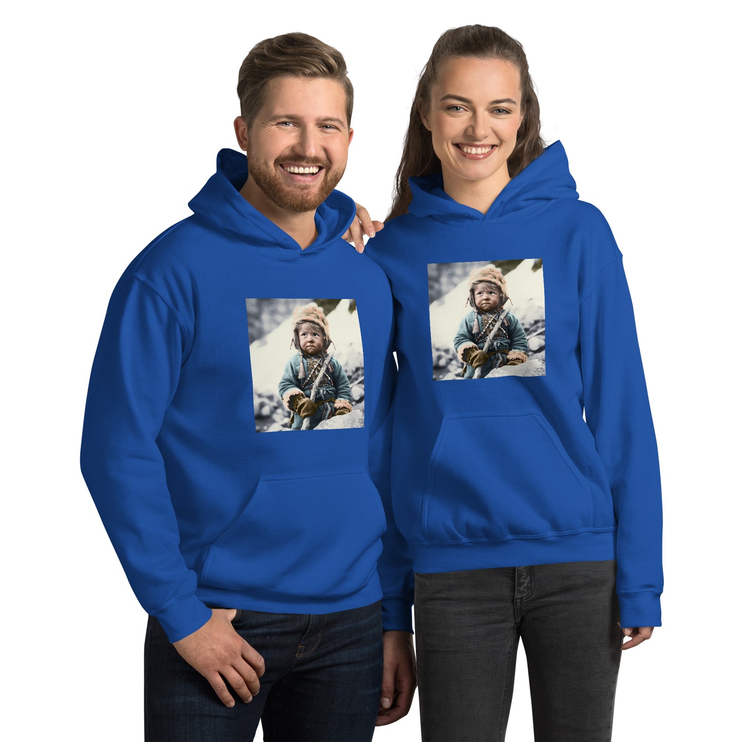 Hoodie Unisex / Air Spun Cotton / Portrait Ötzi Tisenjoch II