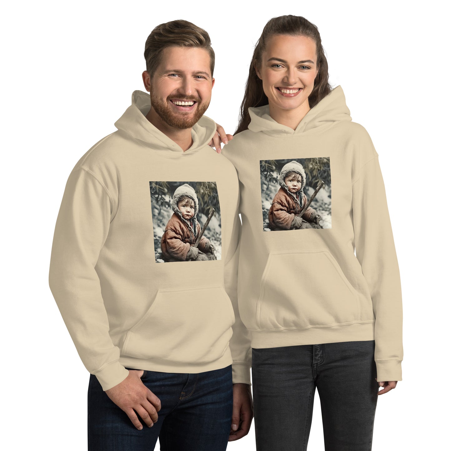 Hoodie Unisex / Air Spun Cotton / Portrait Ötzi Tisenjoch I