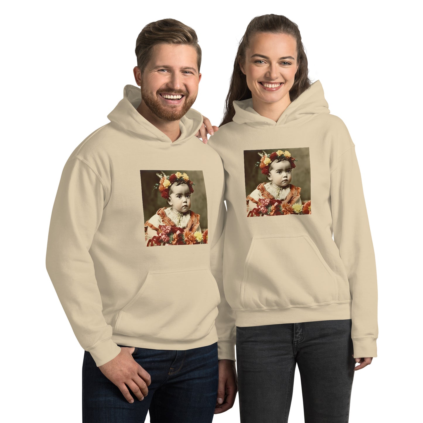 Hoodie Unisex / Air Spun Cotton / Portrait Magdalena Frida I