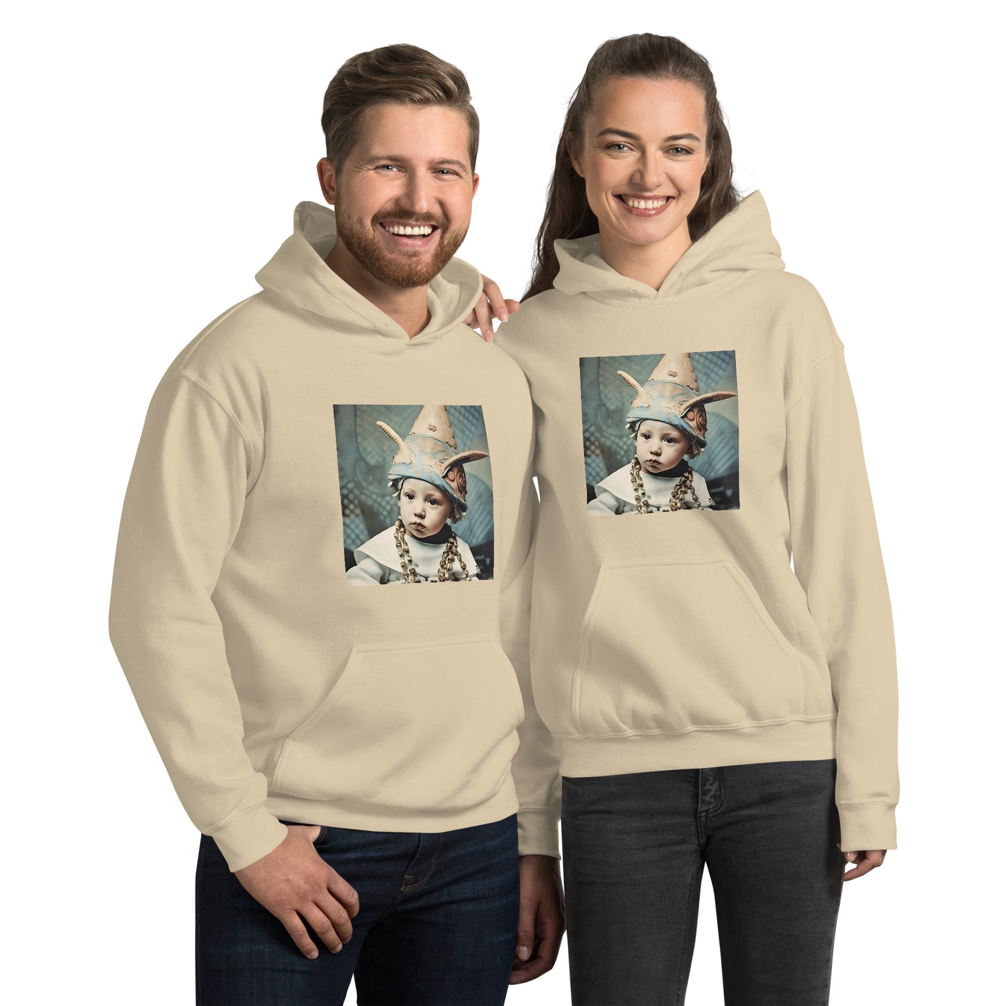 Hoodie Unisex / Air Spun Cotton / Portrait Akhenaten Amenhotep II