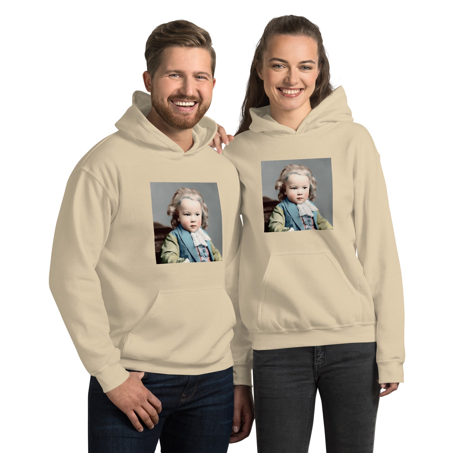 Hoodie Unisex / Air Spun Cotton / Portrait Johann Sebastian V