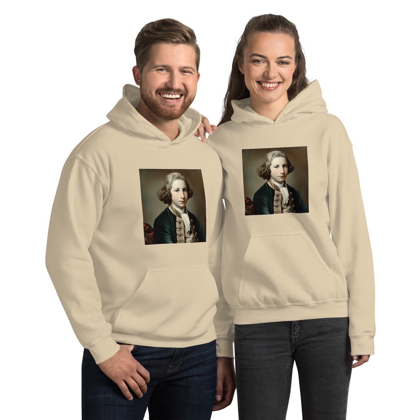 Hoodie Unisex / Air Spun Cotton / Portrait George Augustine I