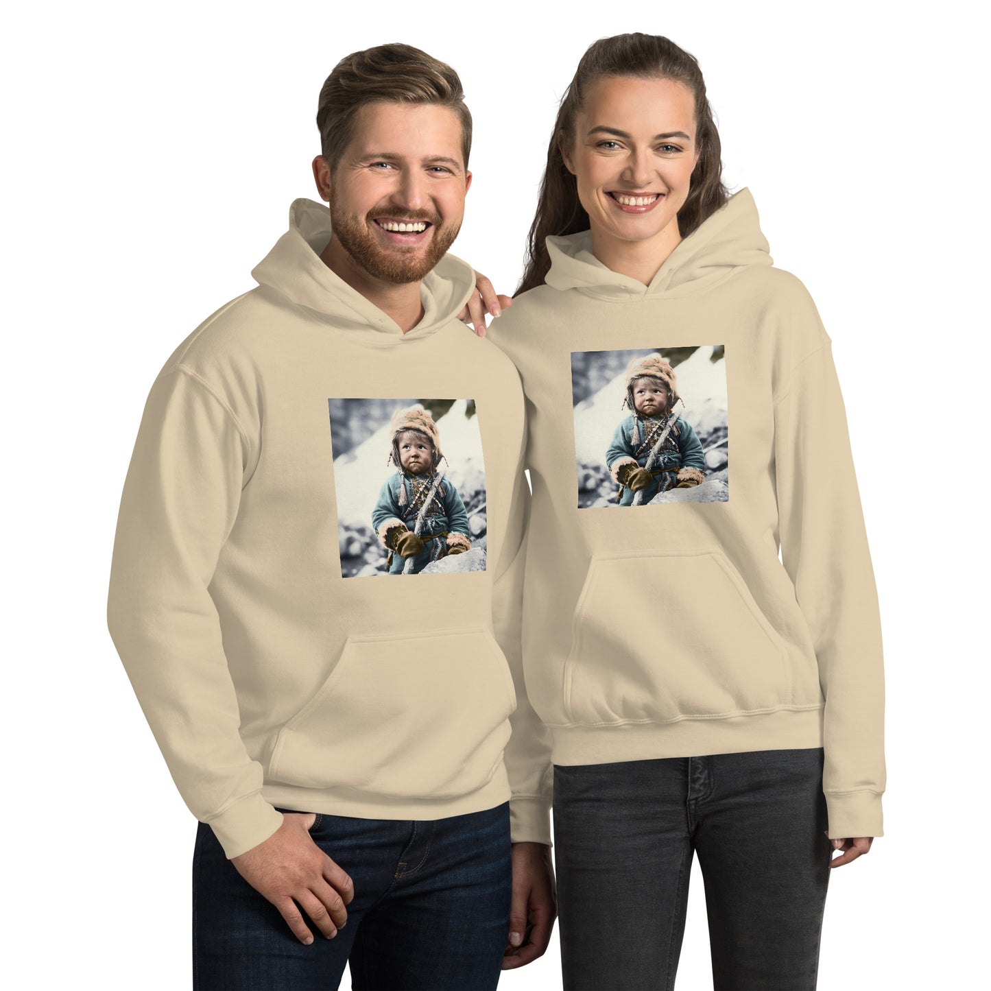 Hoodie Unisex / Air Spun Cotton / Portrait Ötzi Tisenjoch II