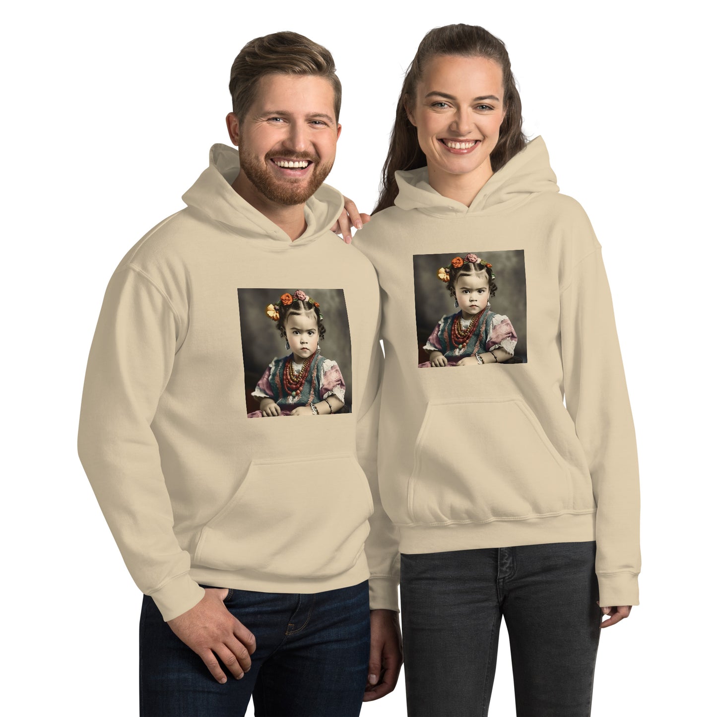 Hoodie Unisex / Air Spun Cotton / Portrait Magdalena Frida VIII