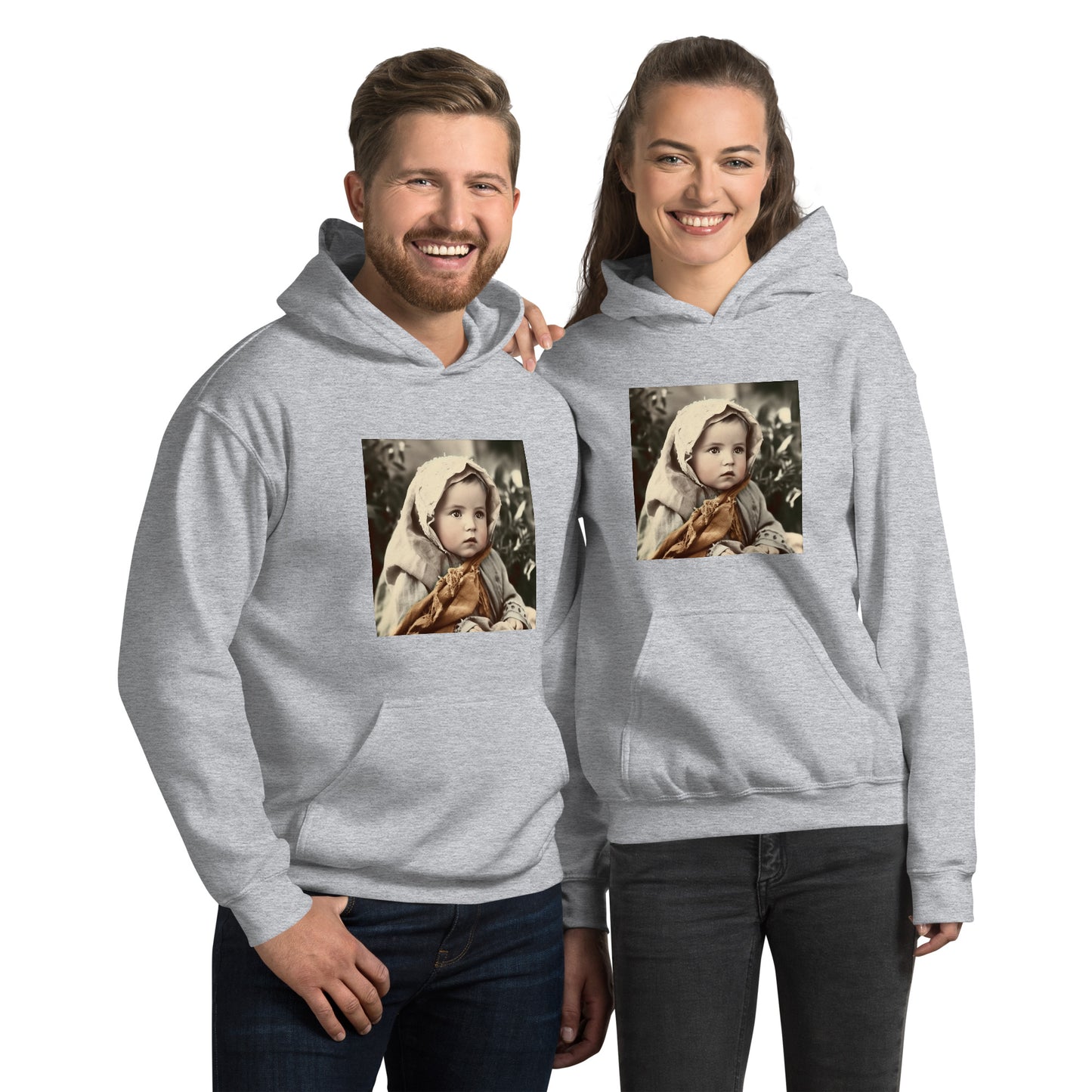 Hoodie Unisex / Air Spun Cotton / Portrait Jesus Nazareth I