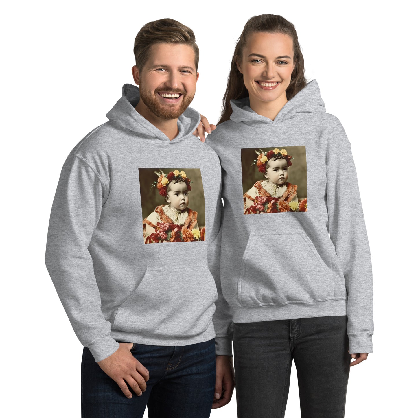 Hoodie Unisex / Air Spun Cotton / Portrait Magdalena Frida I