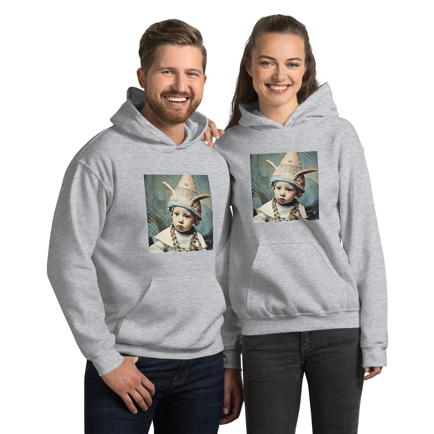 Hoodie Unisex / Air Spun Cotton / Portrait Akhenaten Amenhotep II