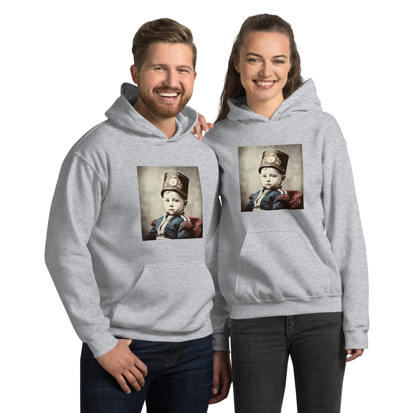 Hoodie Unisex / Air Spun Cotton / Portrait Napoleon Carlo III