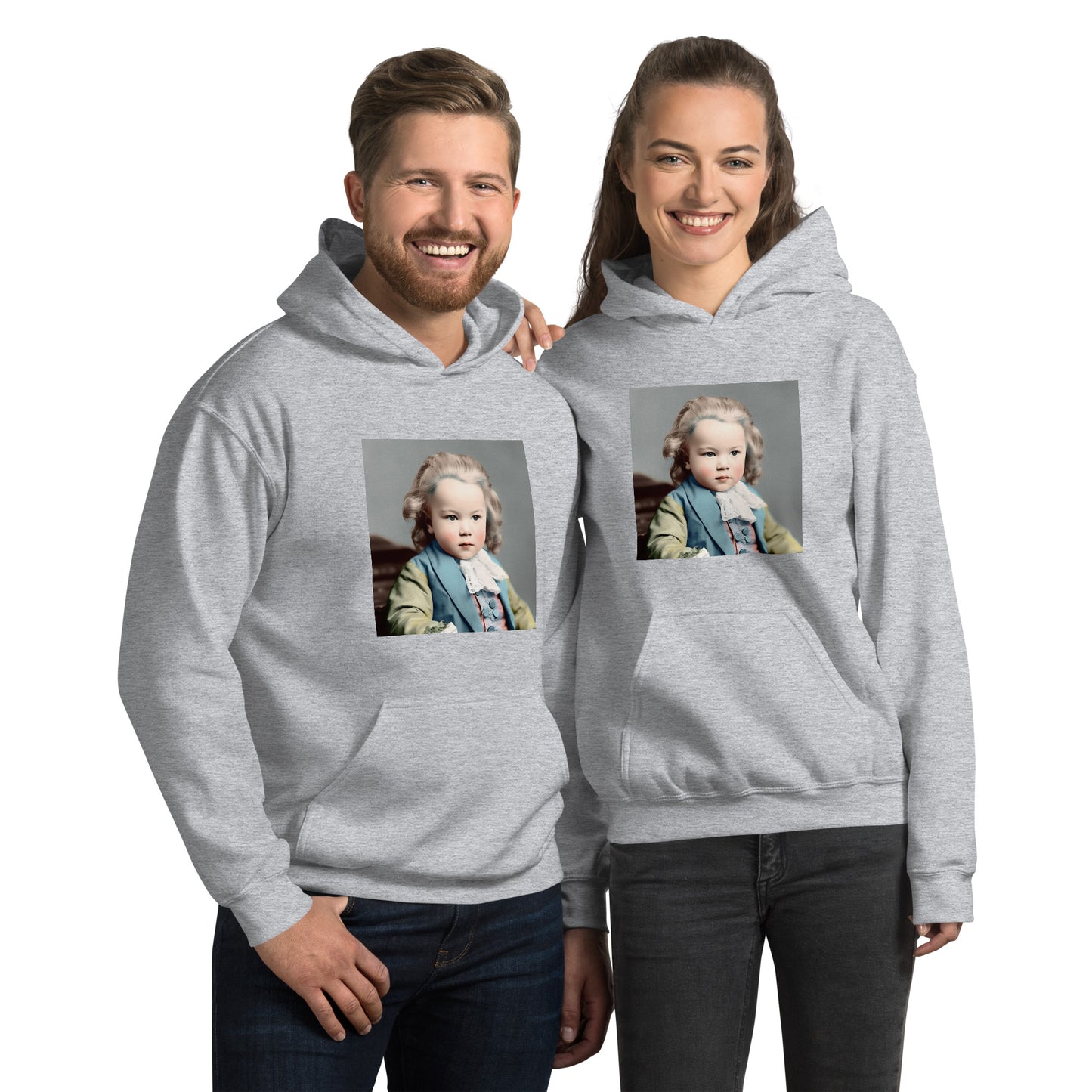 Hoodie Unisex / Air Spun Cotton / Portrait Johann Sebastian V