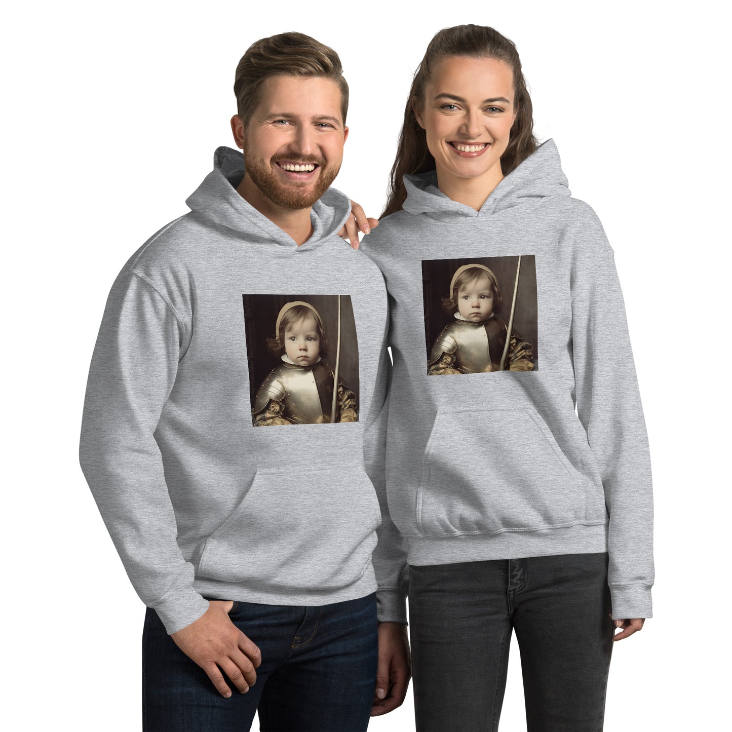 Hoodie Unisex / Air Spun Cotton / Portrait Jeanne 'Joan' Arc II