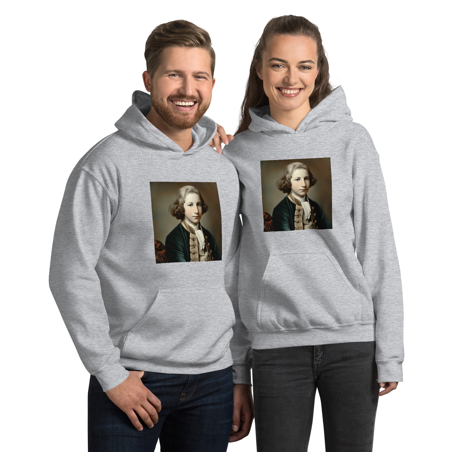 Hoodie Unisex / Air Spun Cotton / Portrait George Augustine I