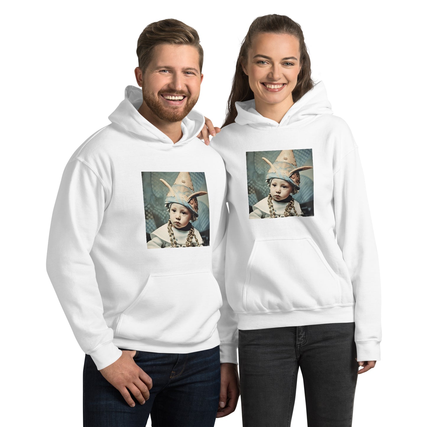 Hoodie Unisex / Air Spun Cotton / Portrait Akhenaten Amenhotep II