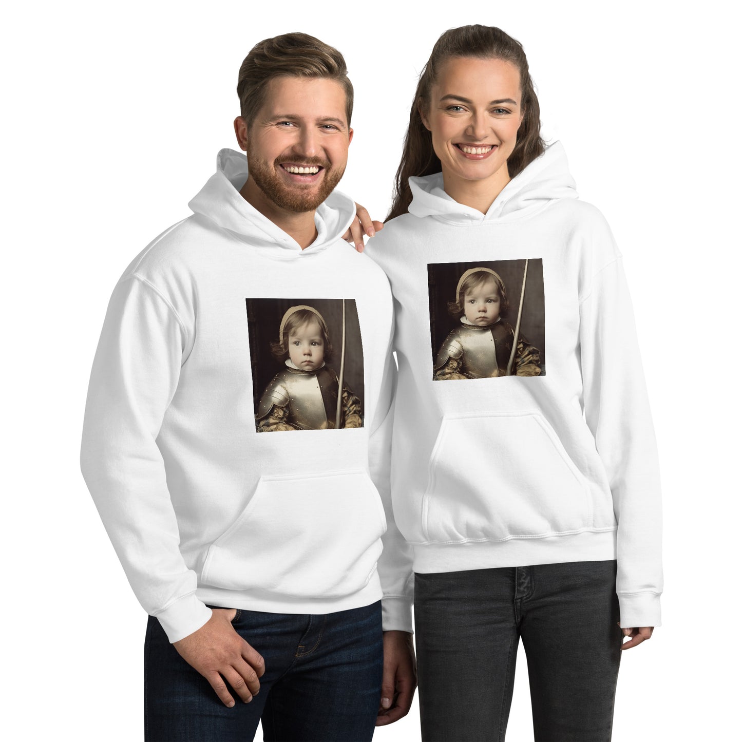 Hoodie Unisex / Air Spun Cotton / Portrait Jeanne 'Joan' Arc II