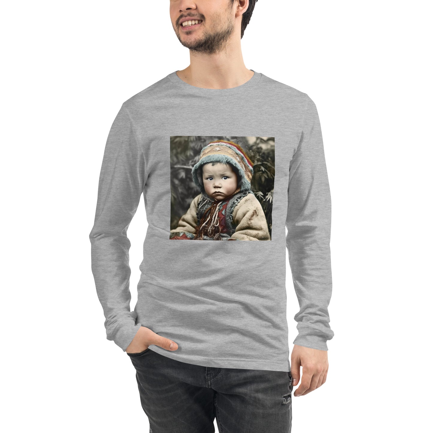 Long Sleeve Unisex / Airlume Cotton / Portrait Koelbjerg Child I