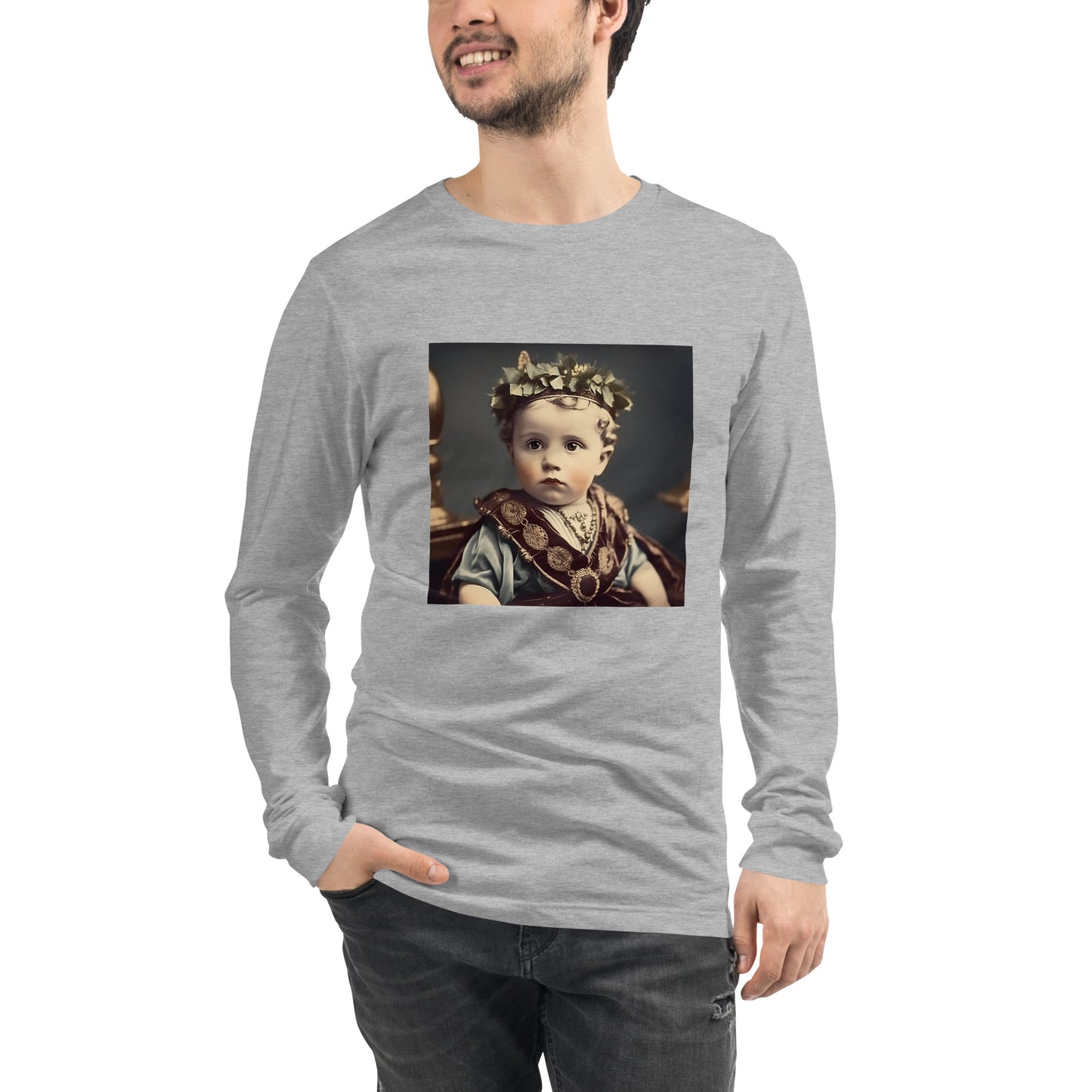 Long Sleeve Unisex / Airlume Cotton / Portrait Gaius Julius I