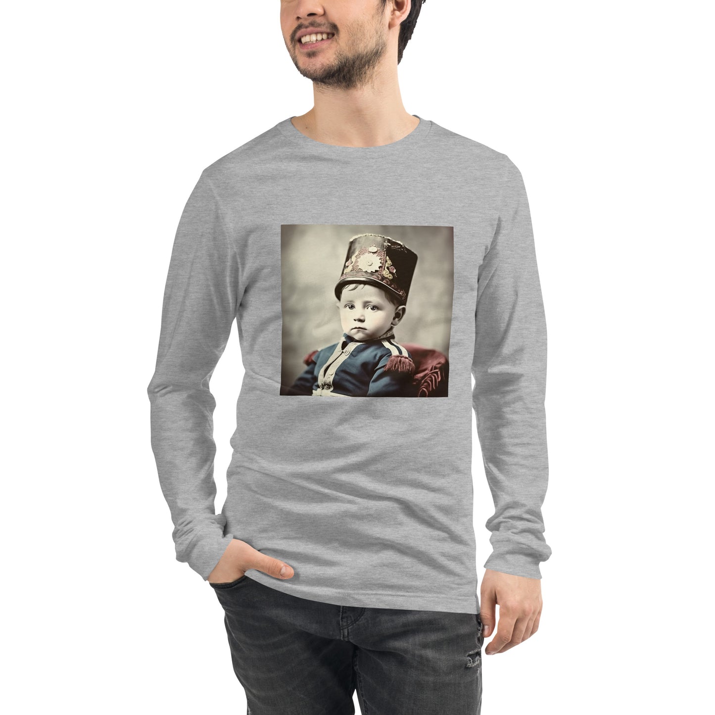 Long Sleeve Unisex / Airlume Cotton / Portrait Napoleon Carlo III